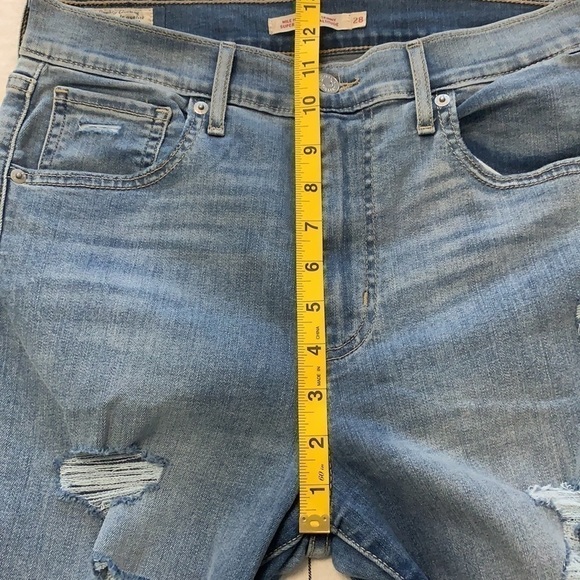 LEVI’S PREMIUM Mile High women’s distressed jeans light wash 5 pockets size 28 - Picture 12 of 16
